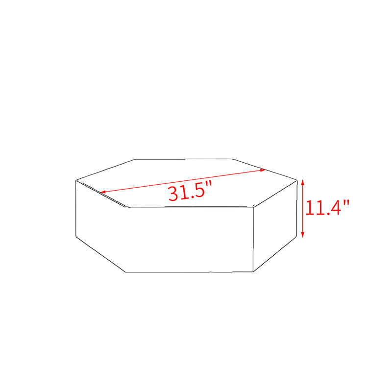 Barrasso, 13.7" H x 31.5" W x 31.5" D