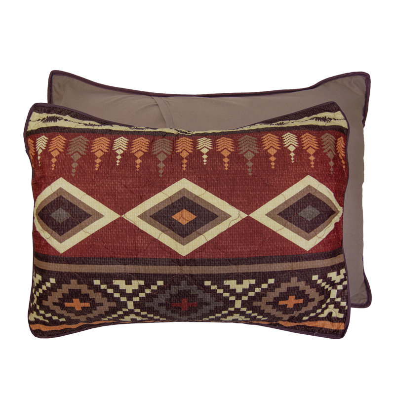 Queen Red Microfiber Western Tapestry Bedding Set