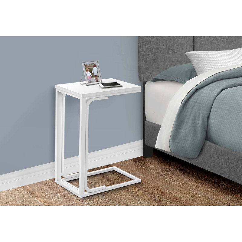 Table d'appoint, en forme de C, bout, côté, salon, chambre à coucher