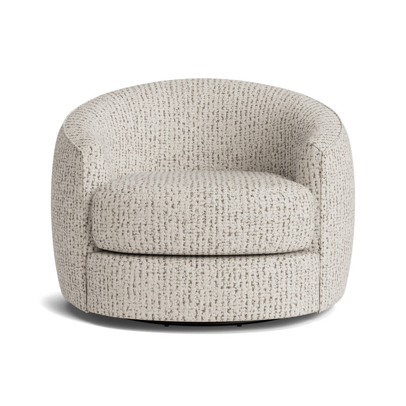 Giselle Full Swivel Chair, Marshmallow - Toast