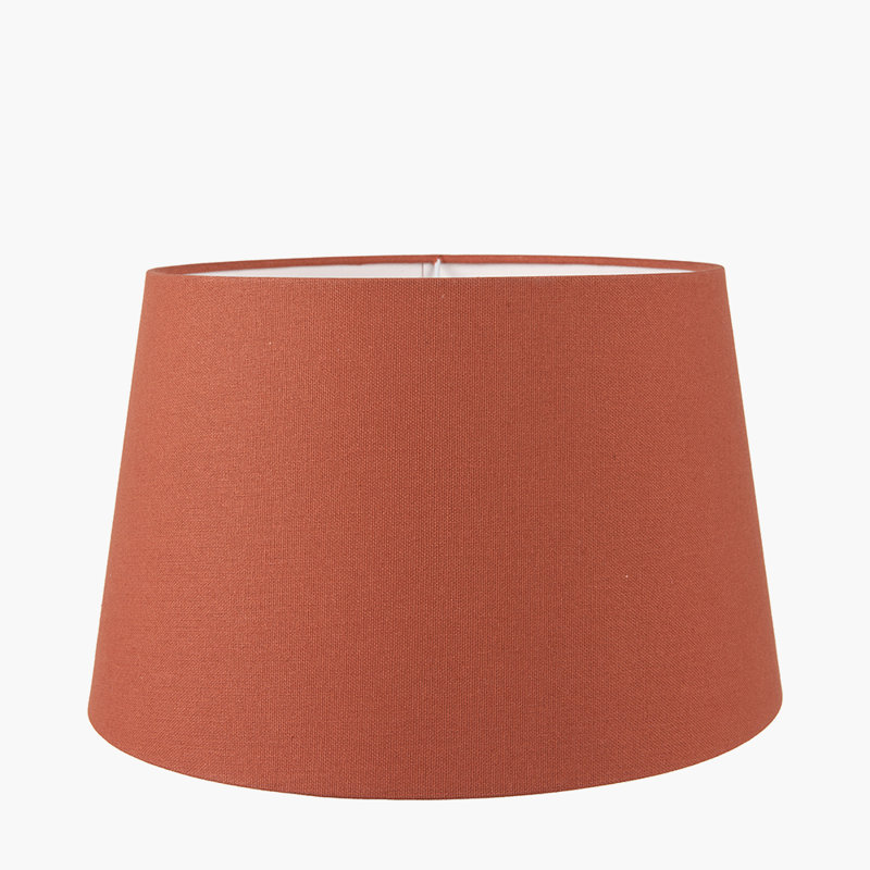 Lorin Cotton Empire Lamp Shade, 24 cm H x 40cm W x 40cm D, Orange
