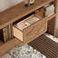 Lit escamotable simple avec station de charge et tiroir, couleur bois-130184359
