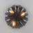 3-Light Pumpkin Seeded Glass Flush Mount