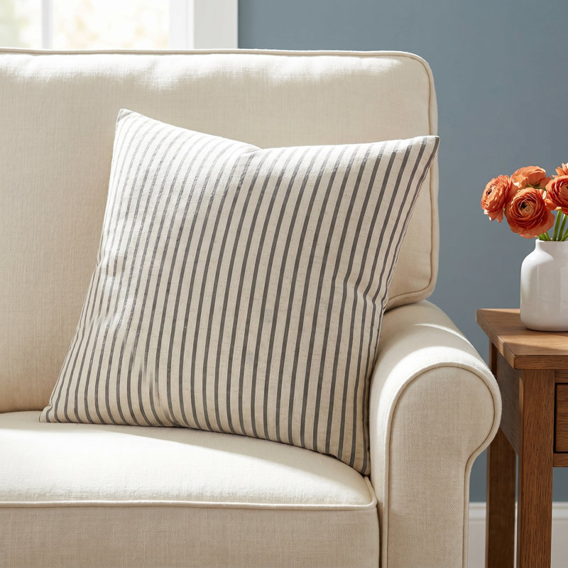 Andover Square Pillow Cover, 20" x 20", Down Fill