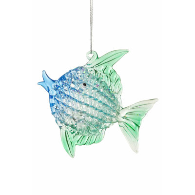 Ornement de poisson-soleil vert
