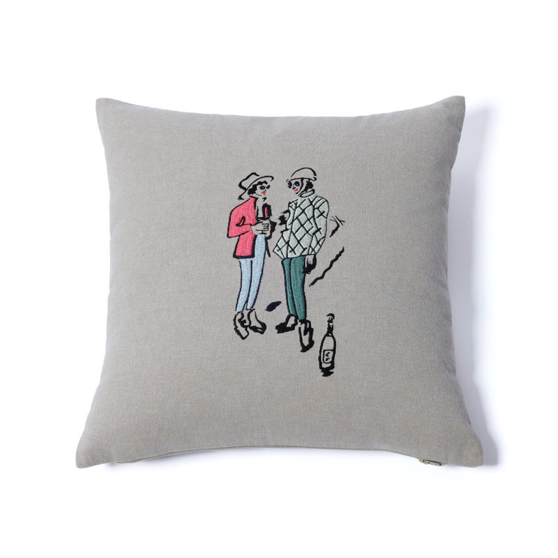 Coussin en coton St. Moritz, Après-ski en sirotant du champagne