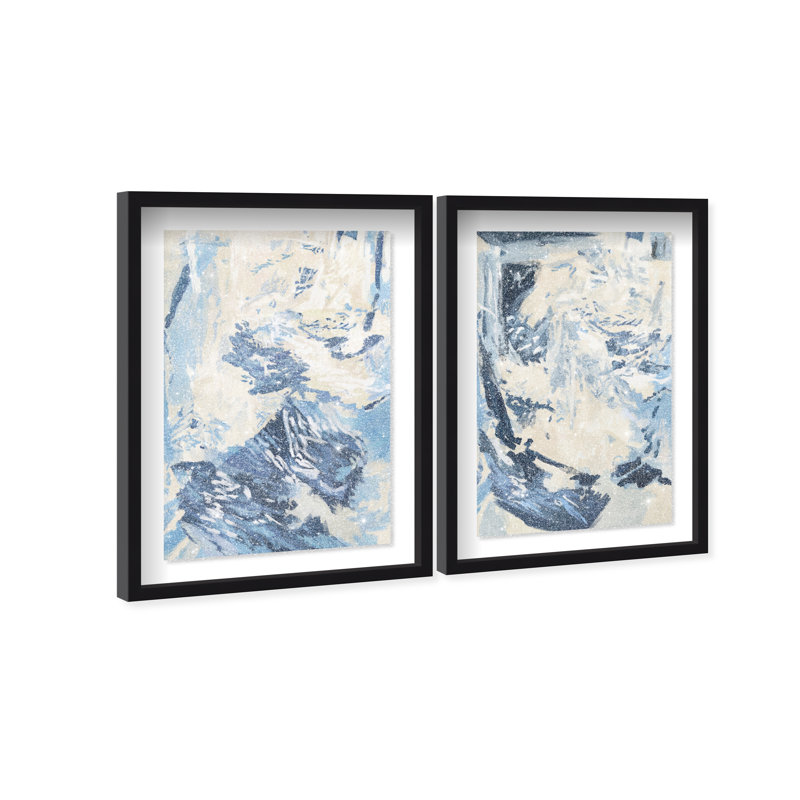 Coastal Feel Set Set by Oliver Gal, 21.5"H x 31.5"W, Black Shadowbox
