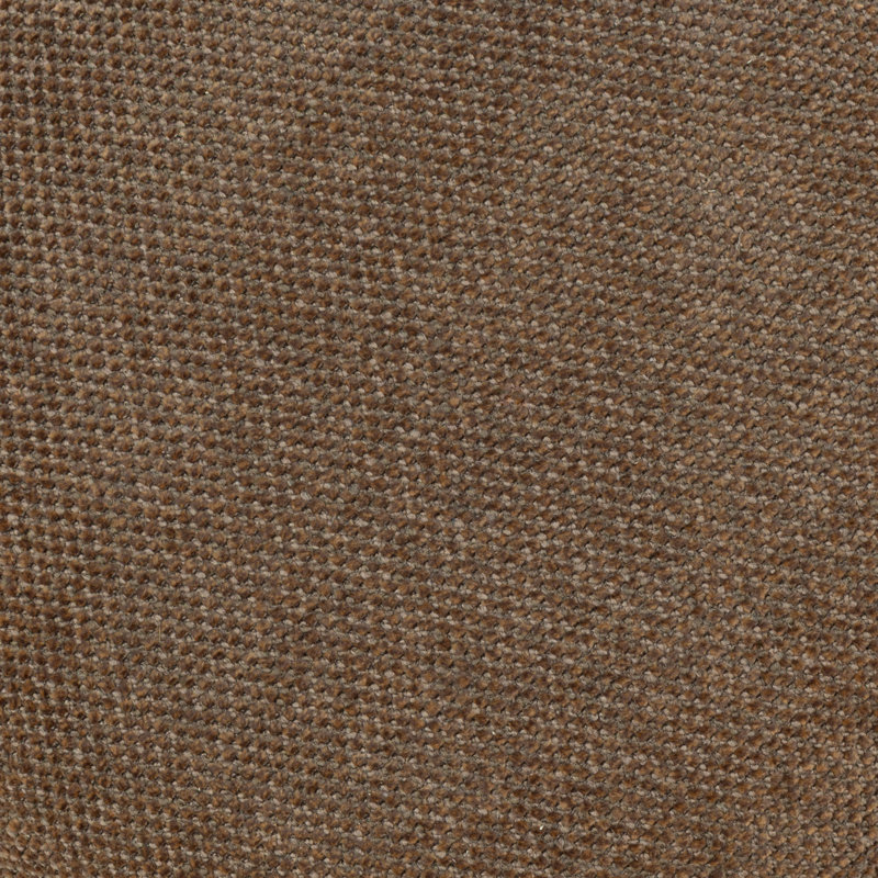 Dalisha 17" Round Ottoman, Walnut, Dark Brown Chenille