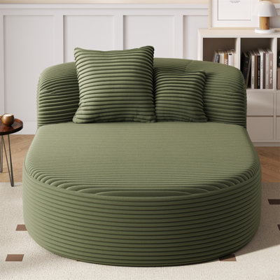 Canapé de style moderne avec méridienne 51,6 "avec deux coussins de soutien pour le salon