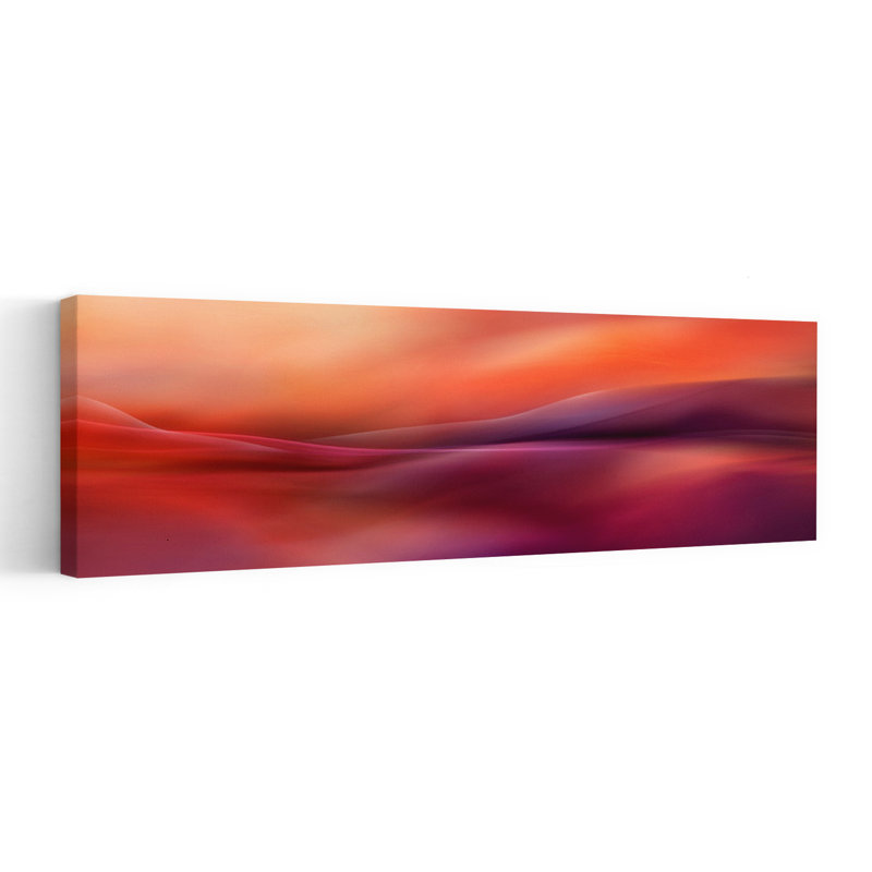 Abstrait coucher de soleil abstrait abstrait, H 20 po x l 60 po