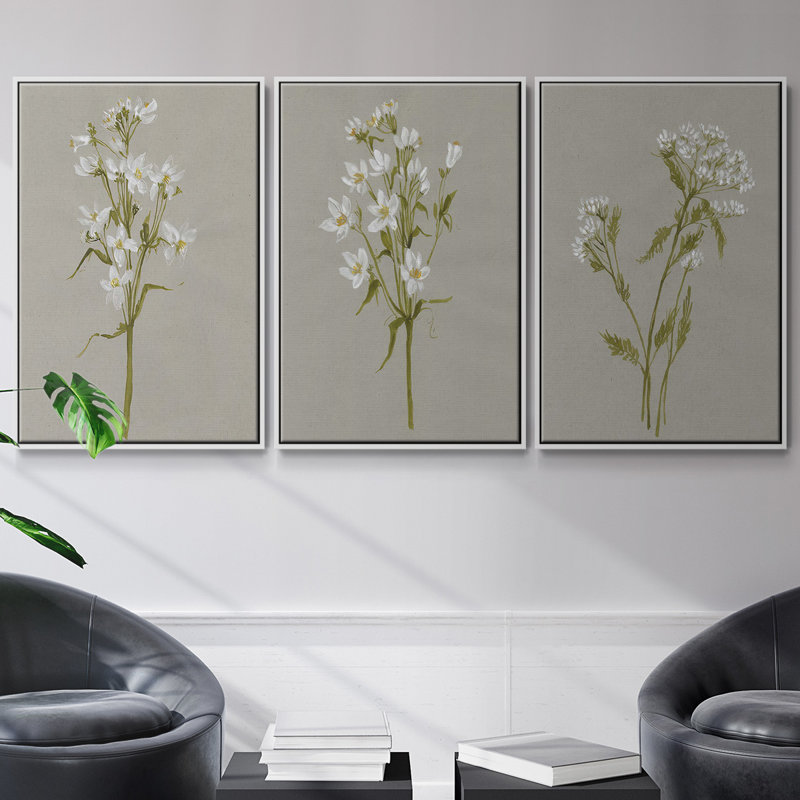 " Barxan I " 3 - Pieces, White, 27" H x 54" W
