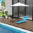 Folding Chaise Lounge Chair, Pool Sun Tanning Chair, Outdoor Lounge Chair With Reclining Back, Breathable Mesh Seat, Headrest For Beach, Yard, Patio-783980789