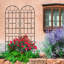 Ensemble de 4 treillis de jardin en métal 86,7 po x 19,7 po antirouille pour plantes grimpantes, support de fleurs extérieur noir