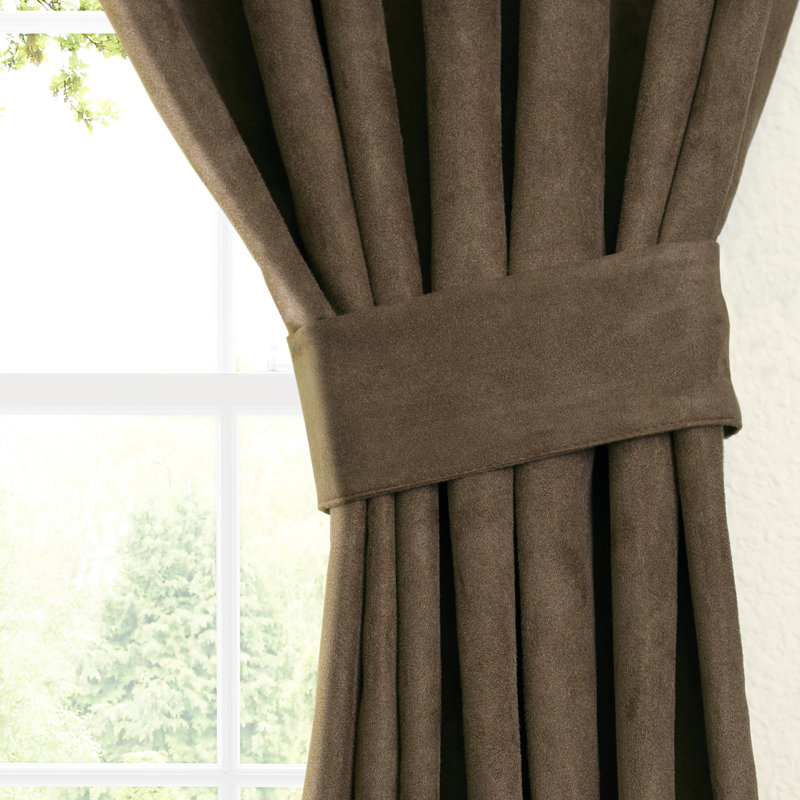 Crownfield Room Darkening Curtain Pair, Chocolate, 52" W x 84" L