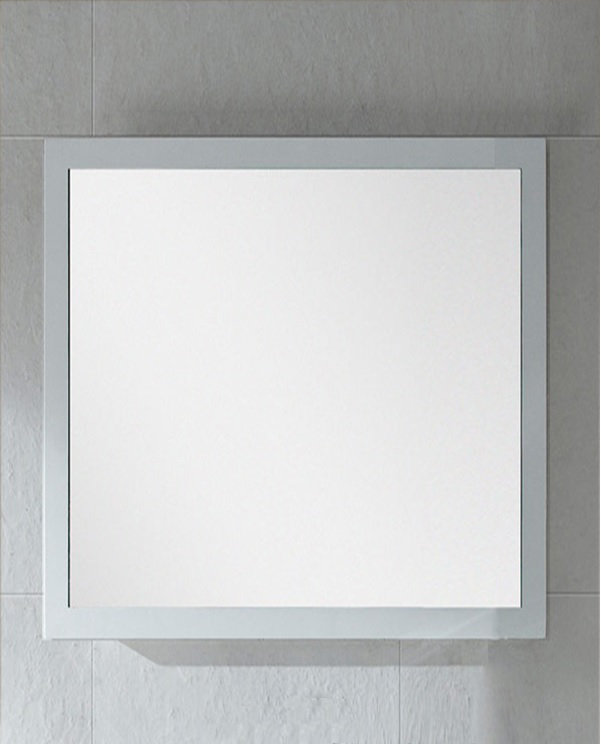Heyer Wood Wall Mirror, 33.5" H x 21.63" W, White