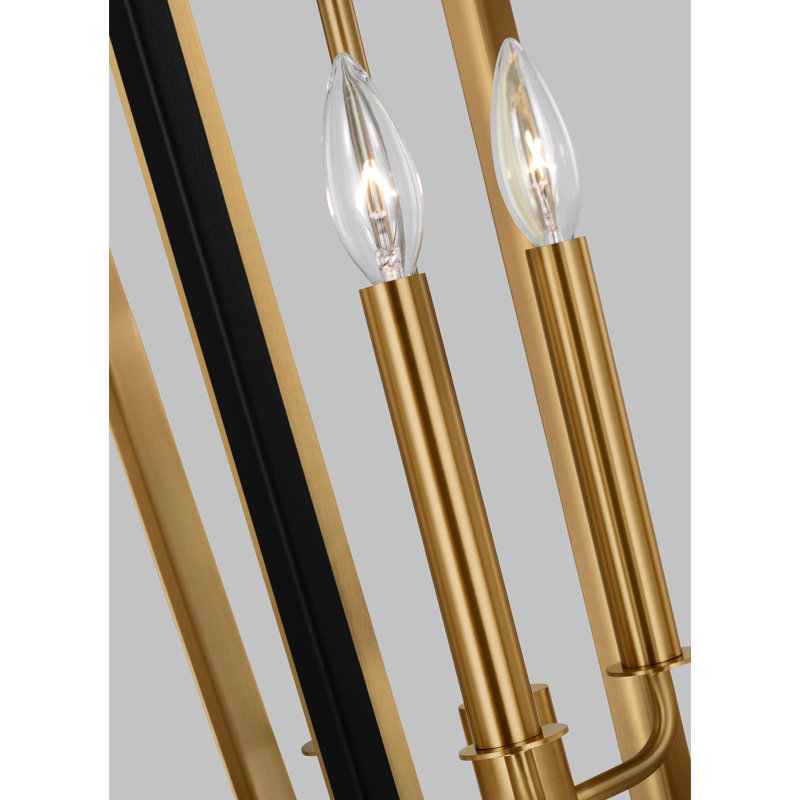 Curt 3 - Light Chandelier, Midnight Black/Burnished Brass