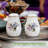 Ramsha White Porcelain Salt & Pepper Shaker set, embossed detail & 24k gold trim