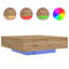 Table basse vidaXL chêne artisanal 39,37 po x 39,37 po x 12,20 po