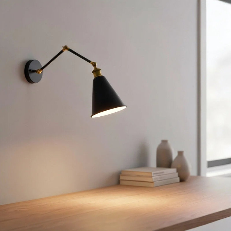 Appliques murales à bras pivotant 1 lumière pour chambre noire