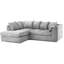 Jumbo Cord Upholstered Corner Sofa Small Back Cushion with Foot Stool -115617614-124794855