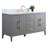 60'' Single Bathroom Vanity with Engineered Marble Top-94811335-94811334