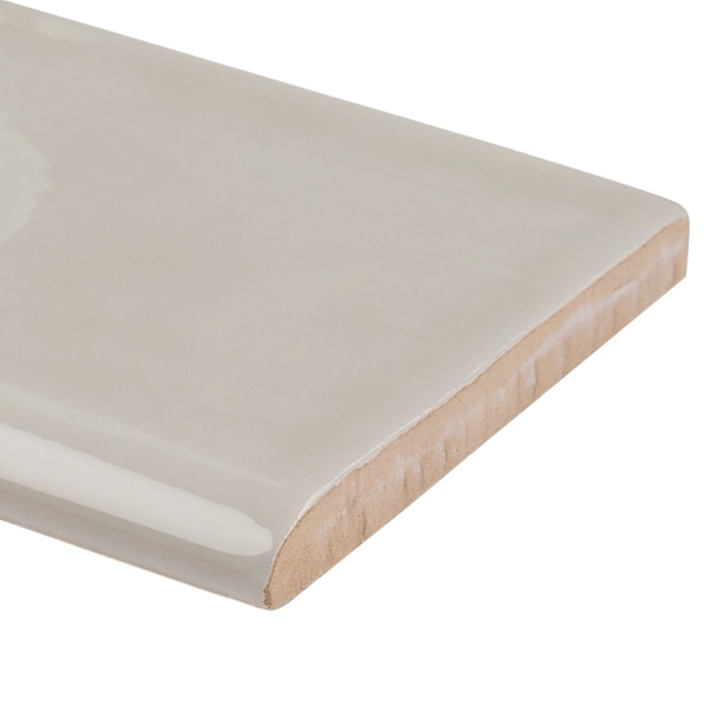 Carreau de faïence mural en céramique polie 3 po x 6 po Barcelona, Gris