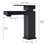Contemporary Basin Faucet In Black - Handle And Easy Installation Bathroom With Side Spray Matte Finish Rust Resistance
