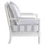 Fauteuil d'appoint à rayures blanches et bleu marine