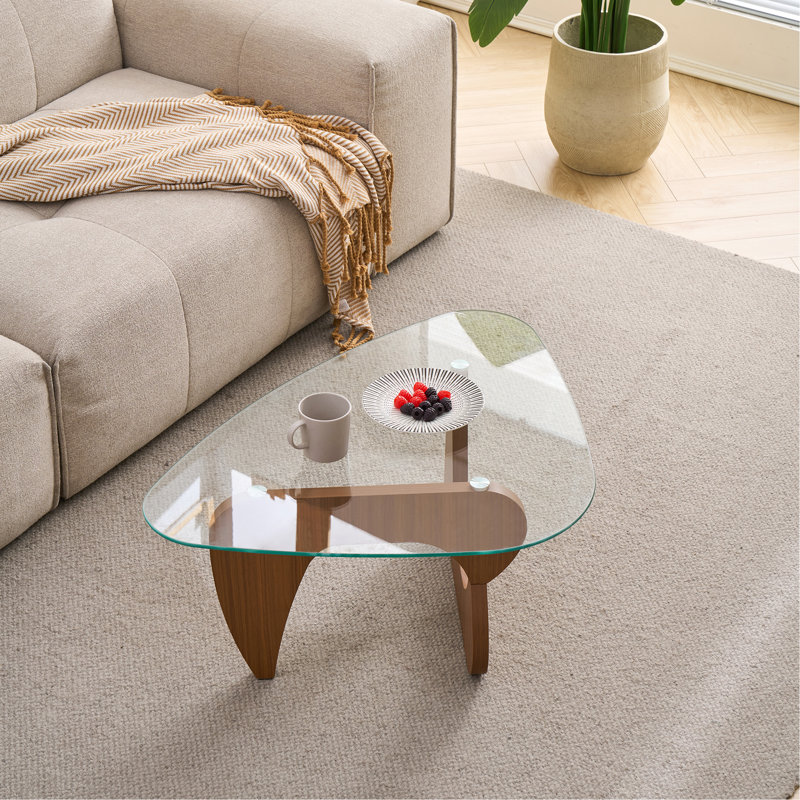 Table basse Mid-Century, Clair/Brun