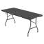 Table pliante en plastique 6 pi, table de pique-nique portative et utilitaire avec poignée, utilisation intérieure et extérieure
