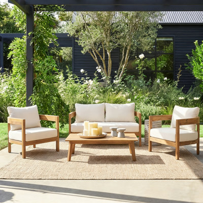 Vita Acacia 4 - Person Patio Conversation Set with Cushions