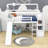 Phillippi Kids Twin Loft Bed with Slide and Storage Stairs-175912057