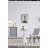 Westbury White Marble Effect Dining Table -27.5" Round Pedestal Dining Table
