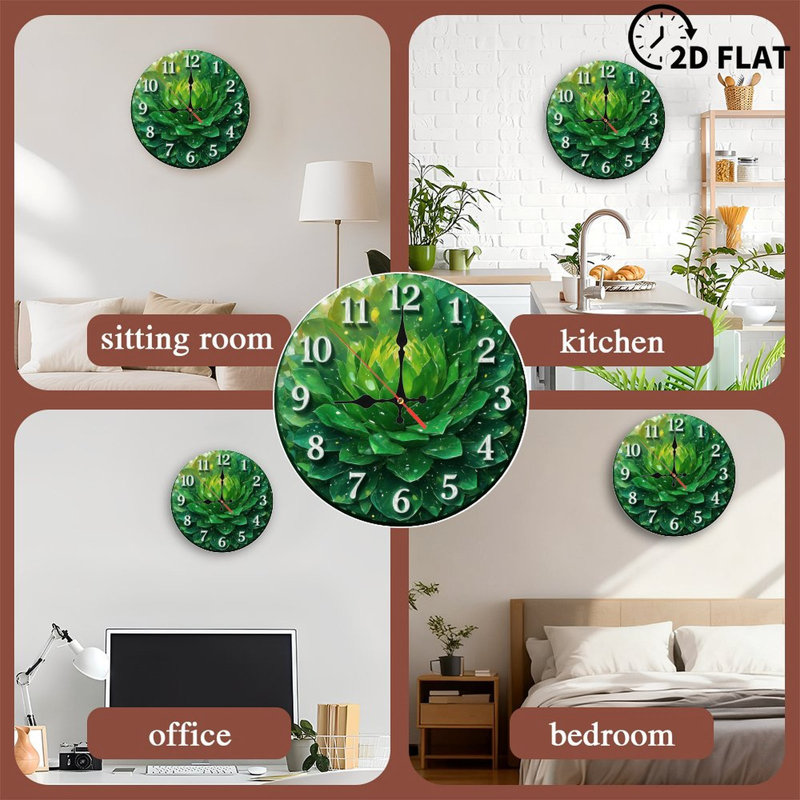 Numbers On Succulent Clock