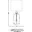 Lampe de table moderne en verre grainé avec abat-jour tambour pour bureau de chambre à coucher