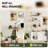 74" Tall Bookshelf With Storage Cabinet, Modern Ladder Bookcase With Wood & Metal Frame, Wall Mount Display Shelf For Living Room, Bedroom, Home Office-745439601