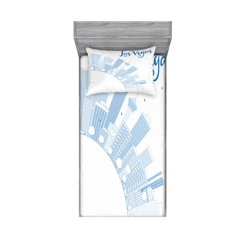 Ensemble de draps Las Vegas, Ensemble de draps pour lit simple avec drap-housse
