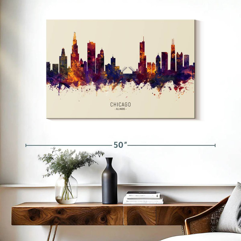 Ravi Chicago Illinois Skyline IV, 26" H x 39" W