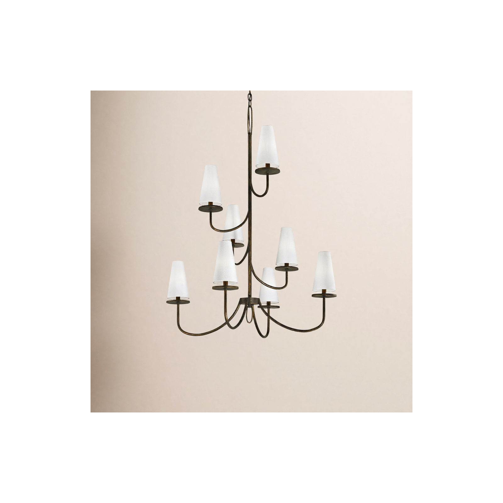 Walling 8 - Light Dimmable Empire Chandelier, Textured Bronze