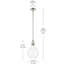 Luminaire suspendu 1 lumière avec verre opale-111187517-111187518-111187519