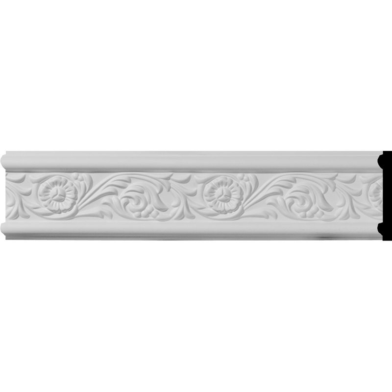 Emery Floral White Polyurethane Crown Moulding 94.5"