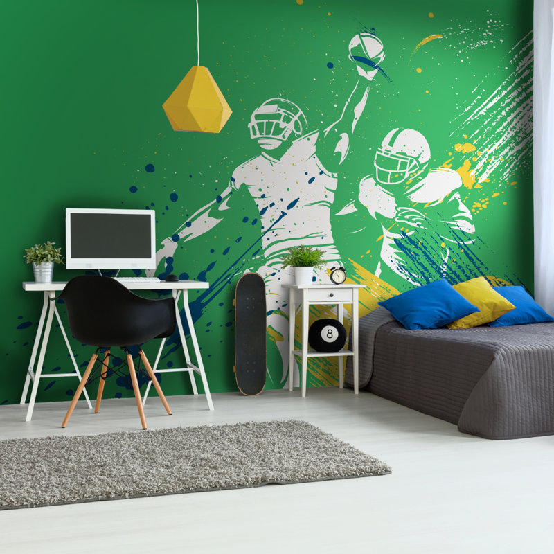 Herriot Matte Wall Mural, Green, 350cm L x 280cm W