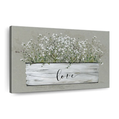 Bouquet Of Grace Bucket Love Canvas Print
