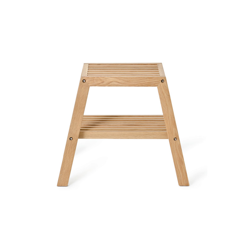 Solid Wood Accent Stool, Brown