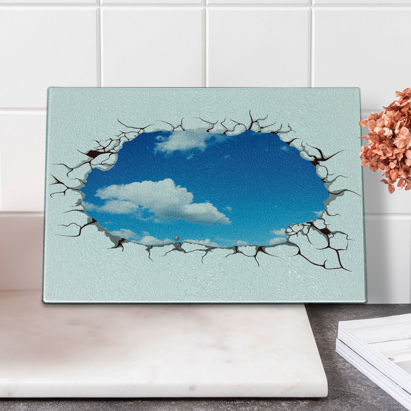 Scène de nuages en verre trempé Ambesonne