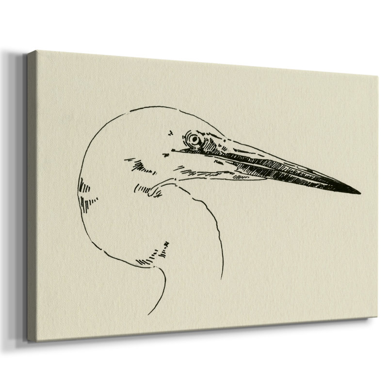 Tête de héron I - Cavas enveloppés de galerie, 32 x 48