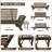 Outdoor Adjustable Patio Wooden Daybed Sofa Chaise Lounge With Cushions For Small Places-912464449-912464448