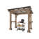 Solid Wood Grill Gazebo And Folding Grill Cart Set