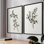 Impression florale rétro vintage giclée - ensemble de 2
