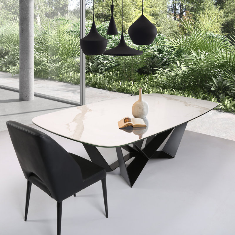 Metal Base Dining Table